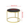 Black Marble Vein Round Coffee Tables Set Sofa Side Nested End Table Living Room