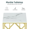 Large Marble Topped Nest Side Table Vintage Geometry Coffee End Table Lamp Stand