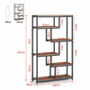 Open Bookshelf Rustic Industrial Style Shelves Wood and Metal Bookcase Furniture