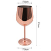 Large Stainless Steel Wine Glasses Unbreakable Metal Drink Cups 500ml Goblet Cup