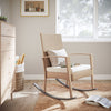 Mondeer Rattan Furniture Wicker Rocking Chair Living Room Garden Patio w/Cushion