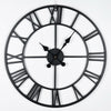OUTDOOR GARDEN WALL CLOCK ROMAN NUMERALS LARGE OPEN FACE METAL ROUND