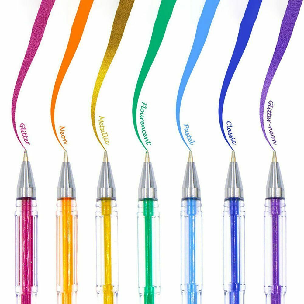 Scriptract Gel Pens for Adult Coloring 100 Colors Set with Glitter Metallic  Neon Pastel Swirl Colors, Also Perfect Coloring Set for Kids Doodling  Drawing Painting : : Stationery & Office Supplies