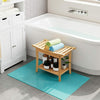 Bath Stool Bamboo Shower Bench Storage Seat Foot Rest Shaving Stool Spa