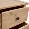 Bedside Chest 3 Drawer Solid Waxed Pine Rustic Bedroom Storage Unit