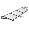 Outdoor Door Canopy Window Roof Fixed Awning Porch UV Water Rain Cover Shelter