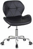 Adjustable Office Chair Cushion 5 Legged Wheels Swivel Computer Desk PU Leather