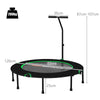 47'' Folding Trampoline Exercise Bouncer W/ Adjustable T-Shaped Handrail