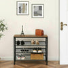 HOOBRO Shoe Rack 4-Tier Shoe Shelf Storage Organizer Unit with 3 Mesh Shelves