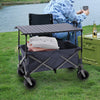 Outdoor Camping Trolley Wheelbarrow Folding Pull Along Wagon Truck Beach Fishing