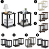 Furinno Simplistic Coffee End Table Side Table With Shelf, Set of Two