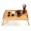 Wooden Bamboo Food Serving Breakfast Tea Coffee in Bed Lap Tray Folding Legs