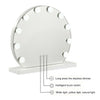 Large Hollywood Vanity Mirror 3 Colour Dimmable Light LED Bulbs Make Up Mirror