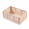 Folding Collapsible Storage Crates Plastic Basket Stacking Kitchen Store Boxes