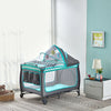Portable Baby Travel Cot Crib Bassinet Bed Playpen Infants with Mattress Folding