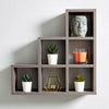 Grey Wall Mounted 3-2-1 Step Style Storage Cube Bookcase Wooden Display Unit