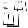 Pair of Table Legs Trapezium Iron Furniture Feet Dining Table Desk Bench Base