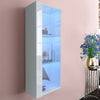 Modern High Gloss & Matt Floating Display Cabinet Wall Shelf Unit LED Lights