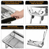 Barbecue Folding BBQ Charcoal Grill Stainless Steel Outdoor Patio Garden Picinic