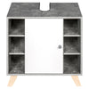 Bathroom Sink Storage Cabinet Under Free Standing With Shelves Furniture Grey