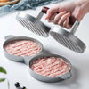 Double Burger Press Hamburger Maker Non Stick Aluminium Beef Patty Meat BBQ