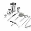 14pc Professional Stainless Steel Cocktail Maker Set Cocktail Shaker Wooden Rack