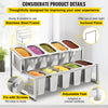 Expandable Spice Rack Seasoning Organizer Inclined 2 Tiers w/ 10 1/9 Pans