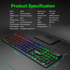 LED RGB Backlight Mechanical Keyboard USB Wired Gaming For PC Computer Laptop UK