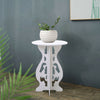 White Corner Sofa Side Coffee Table Plant Flowerpots Vase Telephone Holder Stand