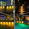 4 Outdoor Solar LED Deck Lights Path Garden Patio Pathway Stairs Step Fence Lamp