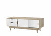 Alford Scandinavian Style TV Unit Stand 120cm Media Cabinet + Drawers Oak White
