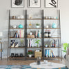 Ladder Shelf 5 Tiers Bookcase Bookshelf Industrial Storage Rack Display Stand