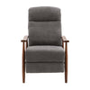 Manual Wing Back Fireside Grey Fabric Recliner Armchair Sofa Lounge Chair Seat