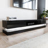 Modern Black High Gloss TV Unit with LED Lights Entertainment Cabinet Stand