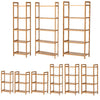3/4/5 Tier Bookcase Shelving Unit Wood Bookshelf Free Standing Storage Display