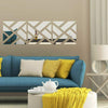 4 Slice 3D Mirror Removable Wall Sticker Art Acrylic Mural Decal Wall Home Decor