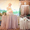 48''x72'' Gold Rose Sparkly Sequin Tablecloth Background Wedding Party Decor