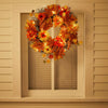 55cm Halloween Wreath Door Sunflower Autumn Maple Leaf LED Garland Festival Deco