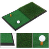 Golf Double Swing Pad Rubber Sole Golf Practice Hitting Mats Simulation Lawn