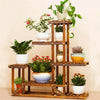 5Tier Solid Wood Plant Stand Flower Pot Shelf Balcony Holder Rack Anti-Corrosion