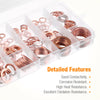 300 Pcs Solid Copper Car Engine Washers Crush Seal Flat Ring Gasket Kit M5-M16