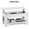 Adjustable Wooden Coffee Table With Storage Lift Top Up Drawer Shelf Living Room