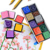 20 Colors Colorful Ink Pad Rainbow DIY Craft Finger Ink Pads for Rubber Stamps