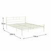 5ft King Size Bed White Steel Metal Frame Modern Bedroom Furniture