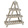 3-Tier Triangular Wooden Plant Ladder Stand Rustic Garden Flower Display Shelf