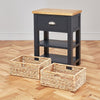 Charcoal Grey Painted Small Console Table-SLIGHT SECONDS-FC40-F825