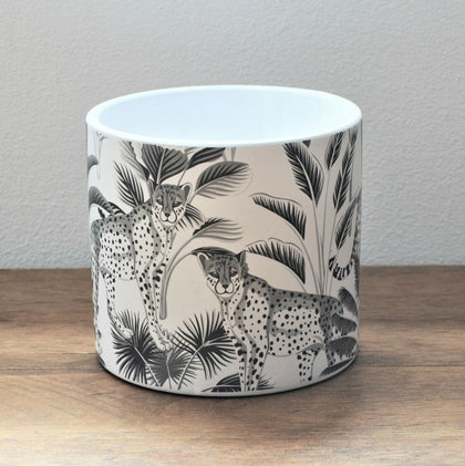 13.5cm Cheetah Animals Jungle Ceramic Indoor Plant Pot Holder Herb Cover Planter