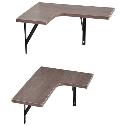 Set of 2 Corner Shelf Floating Wall Mount Shelves Storage Rack Display Decor DIY