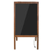 LED Fluorescent Sign Menu Board Neon Writing Glass Board Wooden Frame w/ Remote