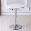 White 60cm Round Bar Table Breakfast Table Adjustable Height Swivel Home Kitchen